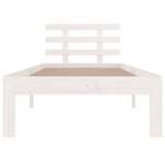 vidaXL Cadre de lit sans matelas blanc bois massif 100x200 cm