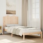 vidaXL Cadre de lit extra long sans matelas 100x210 cm bois massif