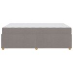 vidaXL Cadre de lit avec matelas Taupe 120 x 200 cm tissu