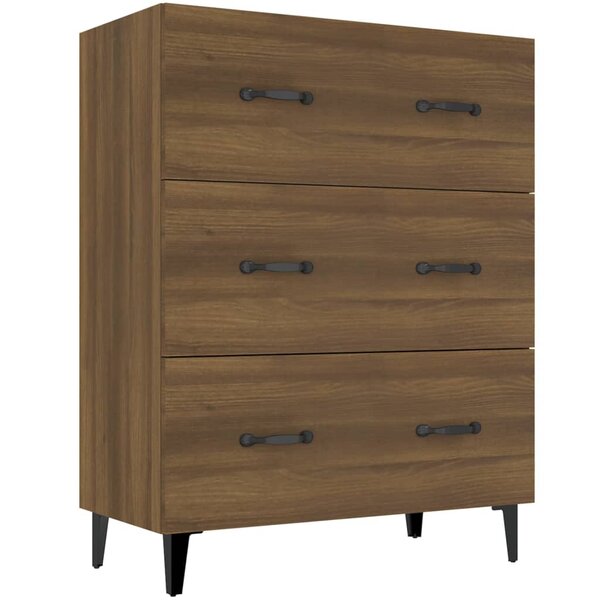 vidaXL Buffet chêne marron 69 5x34x90 cm bois d'ingénierie
