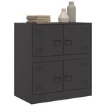 vidaXL Buffet noir 67x39x73 cm acier