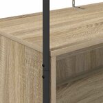 vidaXL Porte-vêtements Marron 100 x 44 x 160 cm Bois d'ingénierie