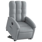 vidaXL Fauteuil inclinable électrique gris clair tissu