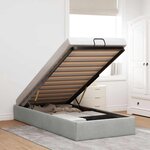 vidaXL Cadre de lit ottoman sans matelas gris clair 80x200 cm velours