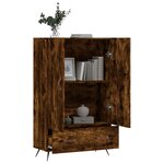 vidaXL Buffet haut chêne fumé 69 5x31x115 cm bois d'ingénierie