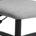 vidaXL Chaise de bureau réglable en hauteur gris clair tissu