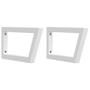 vidaXL Supports d'étagères pour lavabo 2 Pièces blanc trapèze acier