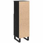 vidaXL Cabinet de salle de bain avec porte Chêne noir 30 x 30 x 100 cm