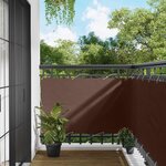 vidaXL Écran de balcon 100 x 800 cm Tissu Oxford Rectangulaire Marron