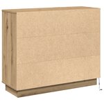 Buffet vidaXL avec LED en chêne artisan  90x32x75 cm  en bois aggloméré