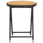 vidaXL Ensemble de bistro de jardin 3 Pièces rotin et bois d’acacia noir
