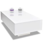 Vidaxl table basse haute brillance blanche
