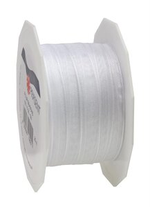 Organza four seasons 25-m-rouleau 10 mm blanc