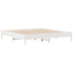 vidaXL Lit bibliothèque sans matelas blanc 200x200 cm bois pin massif