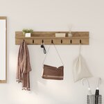 vidaXL Porte-manteau mural chêne artisanal 100 x 10.5 x 18 cm