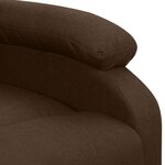 vidaXL Fauteuil de massage Marron foncé Tissu