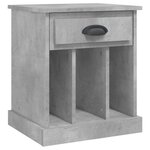 vidaXL Tables de chevet 2 Pièces gris béton 43x36x50 cm