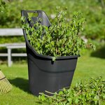 Nature Chariot à déchets de jardin 65 L Gris