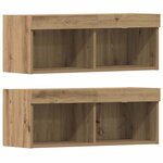 vidaXL Meuble TV 4 Pièces chêne artisanal 40.5 x 30 x 102 cm
