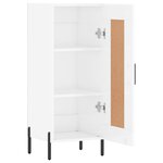 vidaXL Buffet Blanc brillant 34 5x34x90 cm Bois d'ingénierie
