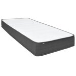 vidaXL Sommier à lattes de lit Gris foncé Tissu 180x200 cm