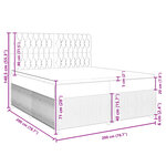 vidaXL Sommier à lattes de lit avec matelas Crème 200x200 cm Tissu