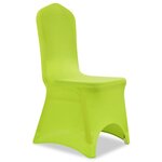 vidaXL Housse de chaise extensible 6 Pièces vert