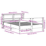 vidaXL Cadre de lit sans matelas 140x190 cm bois de pin massif
