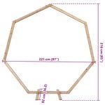 vidaXL Arche de mariage Marron Clair 221 x 92 x 216 cm