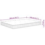 vidaXL Matelas à ressorts ensachés moyen 140x200 cm