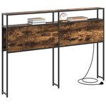 vidaXL Tête de lit de rangement Chêne fumé 135 cm Bois d'ingénierie