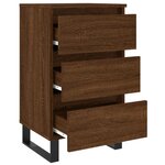 vidaXL Tables de chevet 2 Pièces chêne marron 40x35x69 cm bois ingénierie