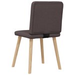 vidaXL Chaises à manger lot de 4 marron foncé tissu