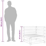 vidaXL Canapé d'angle de jardin cire marron 70x70x67cm bois pin massif