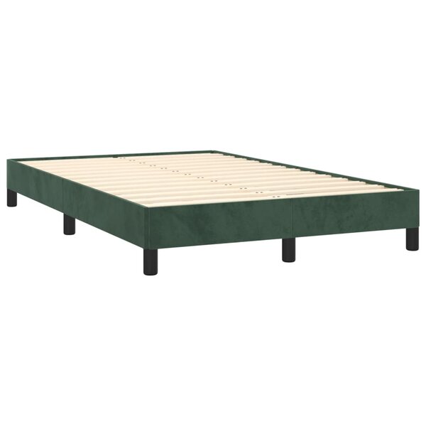 vidaXL Cadre de lit vert foncé 120x190 cm velours