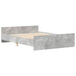 vidaXL Cadre de lit sans matelas gris béton 120x200 cm