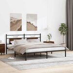 vidaXL Cadre de lit sans matelas chêne marron 160x200 cm