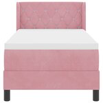 vidaXL Lit à ressorts avec matelas Rose 200 x 80 cm Polyester