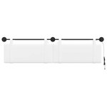 vidaXL Tête de lit suspendue Blanc Tissu