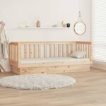 vidaXL Lit de jour 75x190 cm Bois de pin massif
