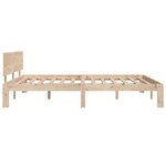 vidaXL Cadre de lit bois massif 150x200 cm très grand