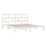 vidaXL Cadre de lit sans matelas blanc bois de pin massif 200x200 cm