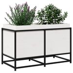 vidaXL Jardinière blanc 80x40x50 cm bois de pin massif