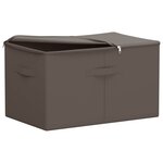 vidaXL Boîte de rangement 24 Pièces Gris 55 x 35 x 32 cm Tissu intissé