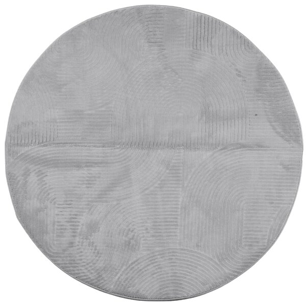 vidaXL Tapis IZA poils courts style scandinave gris Ø 80 cm