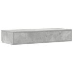Tiroirs de lit vidaXL Gris béton 75x36 5x16 5 cm en bois manufacturé