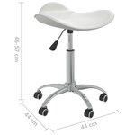 vidaXL Chaises pivotantes à manger lot de 2 blanc similicuir
