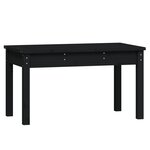vidaXL Banc de jardin noir 80x44x45 cm bois massif de pin