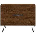 vidaXL Table basse Chêne marron 50x50x40 cm Bois d'ingénierie