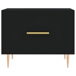 vidaXL Tables basses 2 Pièces noir 50x50x40 cm bois d'ingénierie